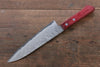 Nao Yamamoto VG10 Black Damascus Gyuto 180mm with Red Pakkawood Handle - Seisuke Knife
