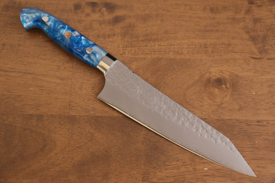Yu Kurosaki Senko R2/SG2 Hammered Gyuto 180mm Blue white Acrylic Handle - Seisuke Knife