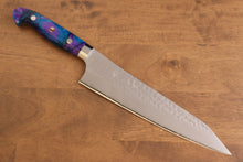  Yu Kurosaki Senko SG2 Hammered Gyuto 210mm Blue purple Acrylic Handle - Seisuke Knife