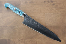  Yu Kurosaki Senko R2/SG2 Hammered Gyuto 210mm with Turquoise Handle - Seisuke Knife
