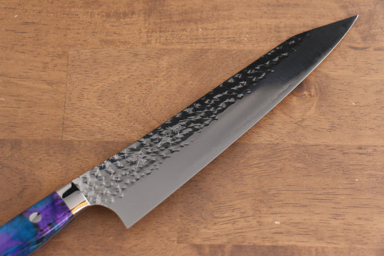 Yu Kurosaki Senko SG2 Hammered Gyuto 210mm Blue purple Acrylic Handle - Seisuke Knife