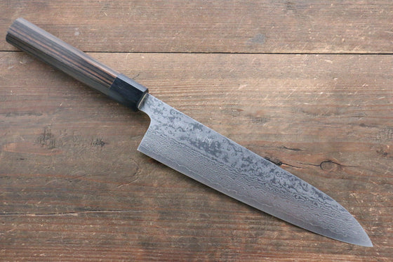 Makoto Kurosaki VG10 Damascus Gyuto  210mm Ebony Wood Handle - Seisuke Knife