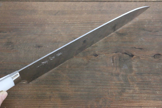 Takeshi Saji SRS13 Hammered Gyuto  240mm White Stone Handle - Seisuke Knife