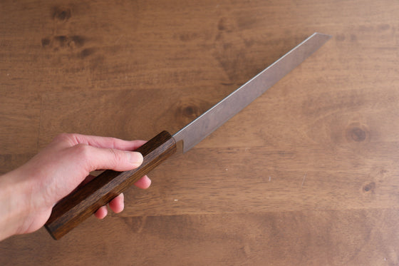 Seisuke Nami AUS10 Mirrored Finish Damascus Kiritsuke Gyuto 210mm Oak Handle - Seisuke Knife