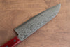 Nao Yamamoto VG10 Damascus Santoku 170mm Red Pakka wood Handle - Seisuke Knife