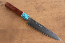 Yu Kurosaki Senko SG2 Hammered Petty-Utility 150mm Shitan(ferrule: Turquoise) Handle - Seisuke Knife