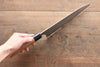 Yoshimi Kato Blue Super Clad Nashiji Gyuto Chef Knife 210mm with Black Honduras Rosewood Handle - Seisuke Knife