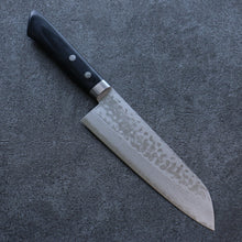  Seisuke VG10 Damascus Santoku 165mm Black Pakka wood Handle - Seisuke Knife