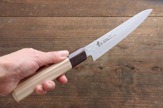 Sakai Takayuki VG10 33 Layer Damascus Petty Knife 150mm with Keyaki Handle (Japanese Elm) - Seisuke Knife