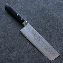  Seisuke VG10 Damascus Nakiri 165mm Black Pakka wood Handle - Seisuke Knife