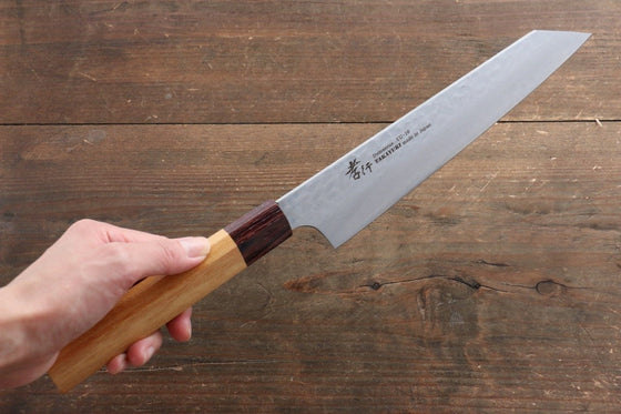 Sakai Takayuki VG10 33 Layer Damascus Kengata Gyuto Chef Knife 190mm with Keyaki Elm Handle - Seisuke Knife