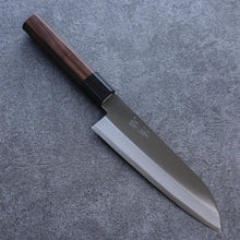  Seisuke Blue Super Kasumitogi Santoku Japanese Knife 165mm Shitan Handle - Seisuke Knife