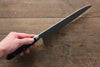 Yoshimi Kato VG10 Damascus Gyuto Japanese Knife 210mm with Black Pakkawood Handle & Saya - Seisuke Knife