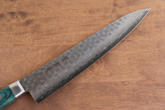 Sakai Takayuki VG10 17 Layer Damascus Gyuto 240mm Green Pakka wood Handle - Seisuke Knife