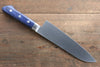 Seisuke Seiten Molybdenum Santoku  180mm Blue Pakka wood Handle with Sheath - Seisuke Knife