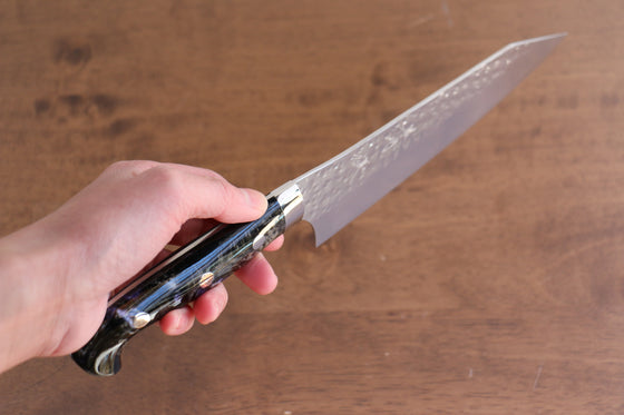 Yu Kurosaki Senko Ei R2/SG2 Hammered Gyuto 180mm Black Acrylic Handle - Seisuke Knife