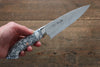 Takeshi Saji SRS13 Hammered Petty-Utility Japanese Knife 135mm WhiteBlack Stone Handle - Seisuke Knife