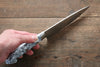 Takeshi Saji SRS13 Hammered Petty-Utility Japanese Knife 135mm WhiteBlack Stone Handle - Seisuke Knife