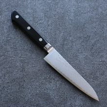  Seisuke VG10 Damascus Petty-Utility 120mm Black Pakka wood Handle - Seisuke Knife