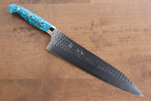  Yu Kurosaki Senko Ei SG2 Hammered Gyuto 240mm Turquoise Handle - Seisuke Knife