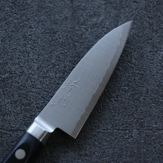 Seisuke VG10 Damascus Petty-Utility 80mm Black Pakka wood Handle - Seisuke Knife