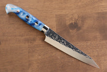  Yu Kurosaki Senko Ei SG2 Hammered Petty-Utility 130mm Blue white Acrylic Handle - Seisuke Knife