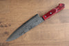 Nao Yamamoto VG10 Damascus Gyuto 180mm Red Pakka wood Handle - Seisuke Knife