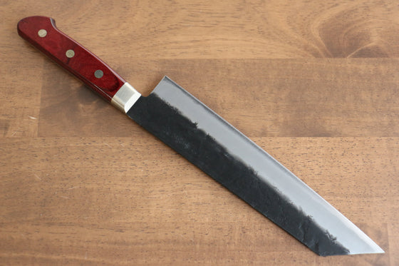Seisuke Kuronashi Blue Super Nashiji Kurouchi Kiritsuke Gyuto 210mm Red Pakka wood Handle - Seisuke Knife