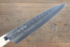Takeshi Saji SRS13 Hammered Gyuto 240mm Cow Bone Handle - Seisuke Knife