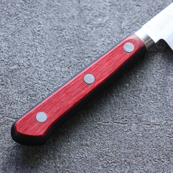 Seisuke Blue Super Migaki Finished Petty-Utility 145mm Red and Black Pakka wood Handle - Seisuke Knife