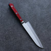 Seisuke Blue Super Migaki Finished Small Santoku 140mm Red and Black Pakka wood Handle - Seisuke Knife
