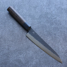  Shizu Gen VG10 Hammered Black Finished Gyuto 180mm Brown Pakka wood Handle - Seisuke Knife