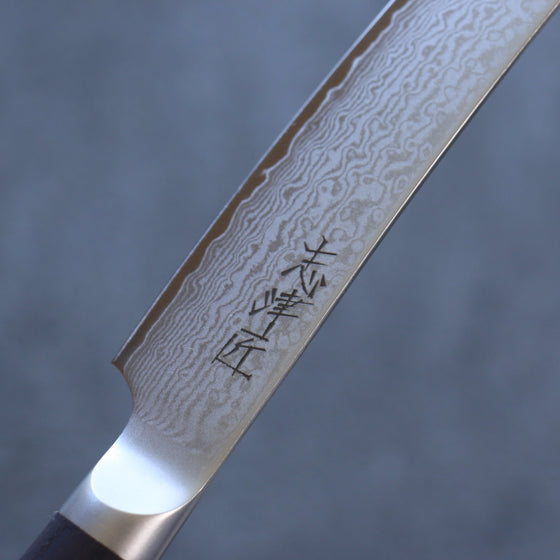 Shizu VG10 Damascus Steak 130mm Black Pakka wood Handle - Seisuke Knife