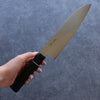 Seisuke AUS10 Mirror Crossed Santoku  180mm Black Pakka wood Handle - Seisuke Knife