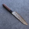 Seisuke AUS10 Mirror Crossed Santoku 180mm Brown Pakka wood Handle - Seisuke Knife