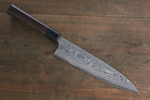  Takeshi Saji VG10 Black Damascus Gyuto 210mm Shitan Handle - Seisuke Knife