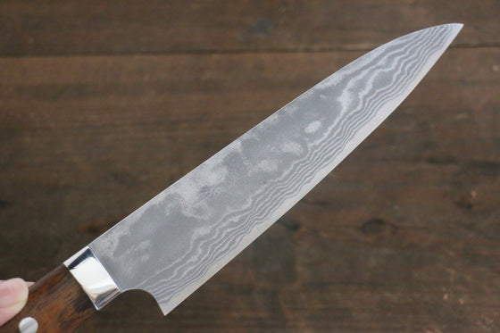 Takeshi Saji Blue Super Damascus Gyuto  210mm Ironwood Handle - Seisuke Knife