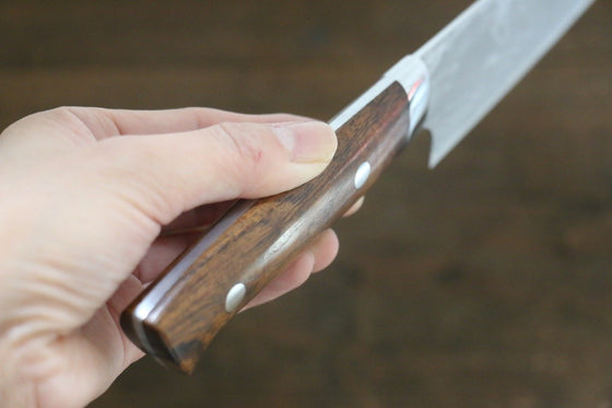 Takeshi Saji Blue Super Damascus Gyuto  210mm Ironwood Handle - Seisuke Knife