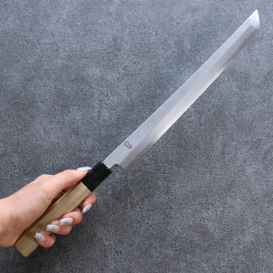 Kikuzuki White Steel No.2 Nashiji Sakimaru Takohiki 270mm Magnolia Handle - Seisuke Knife