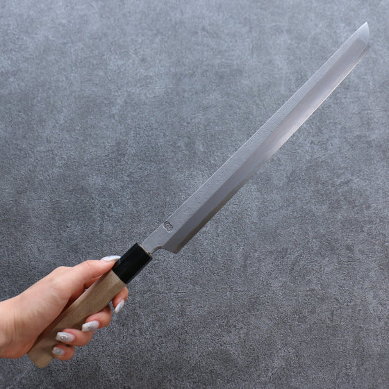 Kikuzuki White Steel No.2 Nashiji Sakimaru Takohiki 300mm Magnolia Handle - Seisuke Knife