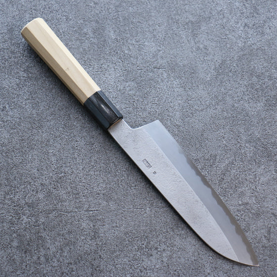 Kikuzuki White Steel No.2 Nashiji Santoku 180mm Magnolia Handle - Seisuke Knife