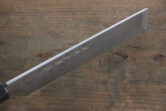Hideo Kitaoka White Steel No.2 Damascus Kakugata Usuba Japanese Chef Knife 180mm - Seisuke Knife