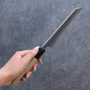 Kikuzuki White Steel No.2 Nashiji Kiritsuke Santoku 180mm Magnolia Handle - Seisuke Knife