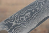 Takeshi Saji VG10 Black Damascus Santoku Japanese Knife 175mm Cashew paint (Black) Handle - Seisuke Knife
