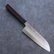  Makoto Kurosaki VG10w Damascus Santoku  165mm Shitan Handle - Seisuke Knife