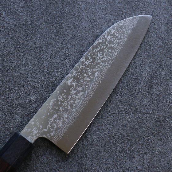 Makoto Kurosaki VG10w Damascus Santoku 165mm Shitan Handle - Seisuke Knife