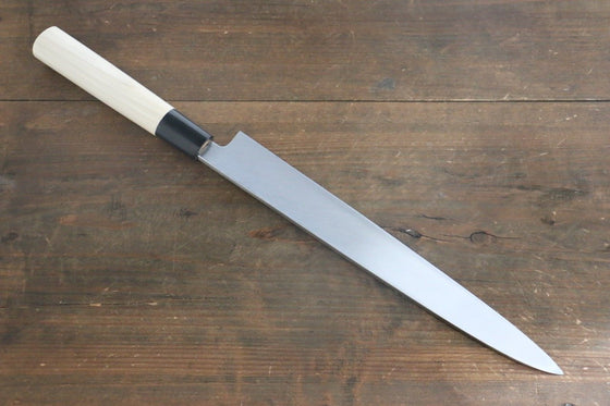 Sakai Takayuki Kasumitogi White Steel Yanagiba Magnolia Handle - Seisuke Knife