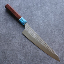  Yu Kurosaki Senko Ei SG2 Hammered Gyuto 210mm Wenge(ferrule: Turquoise with Ring) Handle - Seisuke Knife