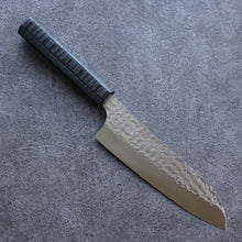 Yu Kurosaki Senko Ei R2/SG2 Hammered Santoku Japanese Knife 165mm Black Lacquered Handle - Seisuke Knife