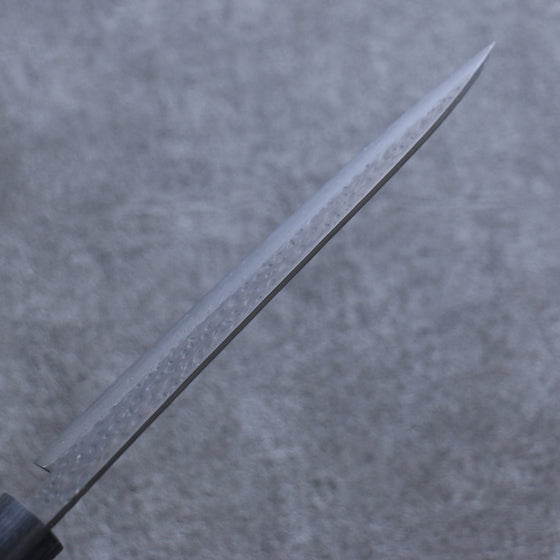 Shizu Gen VG10 Hammered Black Finished Petty-Utility 160mm Brown Pakka wood Handle - Seisuke Knife